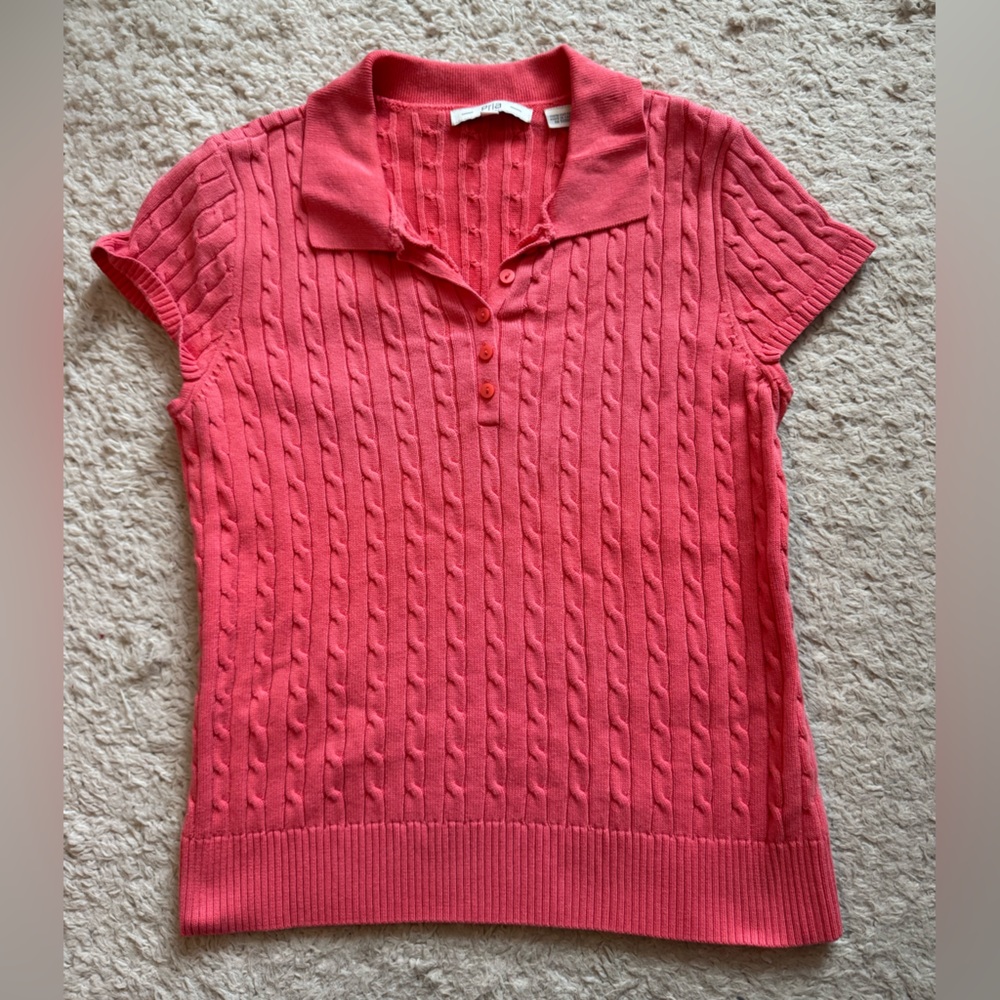 Y2K cable knit top